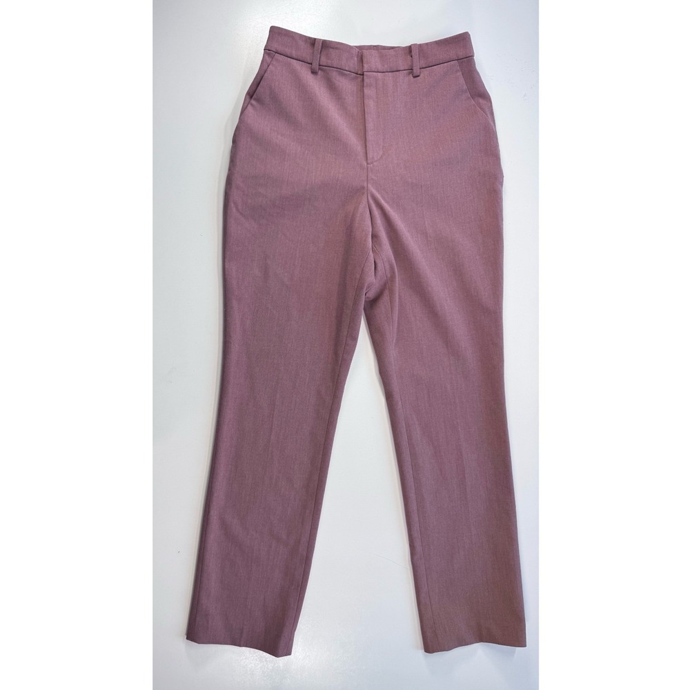 UNIQLO Tailored Suit Trousers Dress Pants Straight Leg Womens XSmall Pink‎